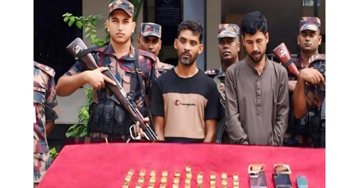 যশোরে বিজিবির অভিযানে ৭ কোটি ৬৮ লাখ টাকার সোনার বারসহ আটক-২