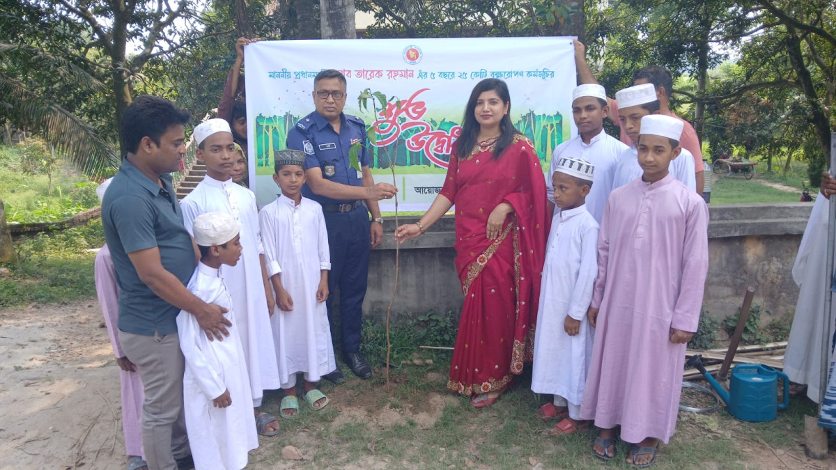 প্রধানমন্ত্রী তারেক রহমানের ঘোষিত ৫ বছরে ২৫ কোটি বৃক্ষরোপন কর্মসুচীর অংশ হিসেবে আলমডাঙ্গায় বৃক্ষরোপনের উদ্বোধন 