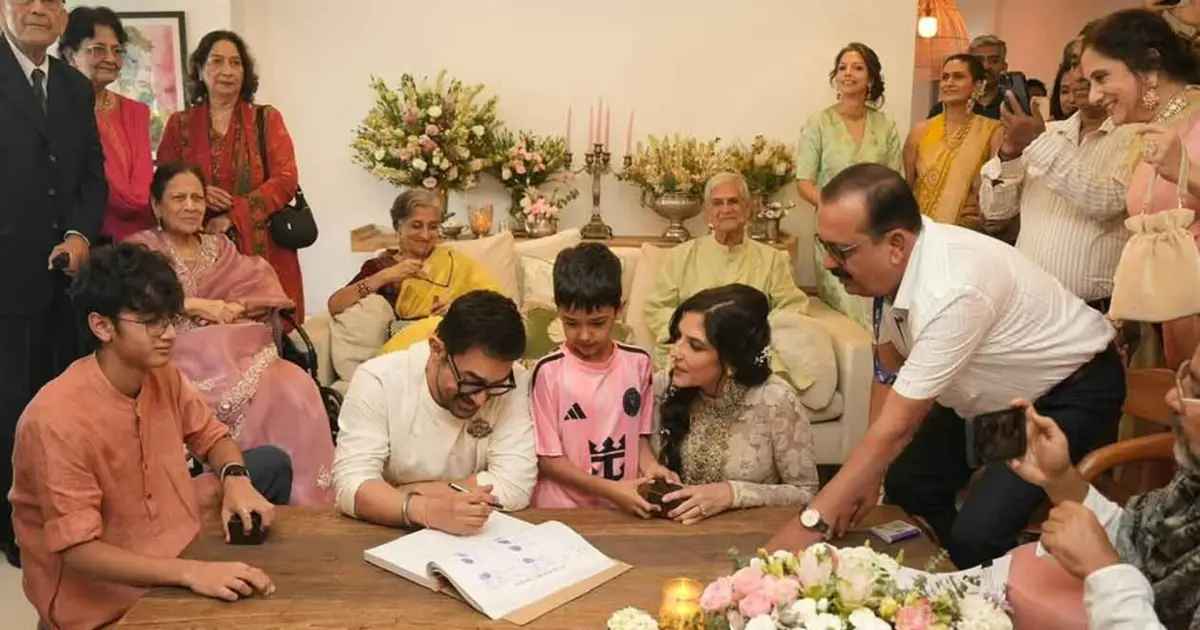 পরিবার ও সন্তানদের উপস্থিতিতে আইনি মতে বিয়ে সারলেন আমির খান ও গৌরী স্প্র্যাট