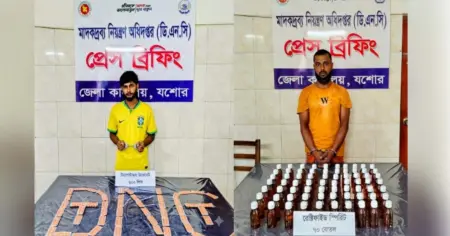 যশোরে মাদকবিরোধী অভিযান,  ট্যাপেন্টাডল ও রেক্টিফাইড স্পিরিটসহ গ্রেপ্তার ২