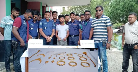 মেহেরপুরের গাংনীতে চুরি হওয়া স্বর্ণালংকার ২৪ ঘন্টার মধ্যে উদ্ধার