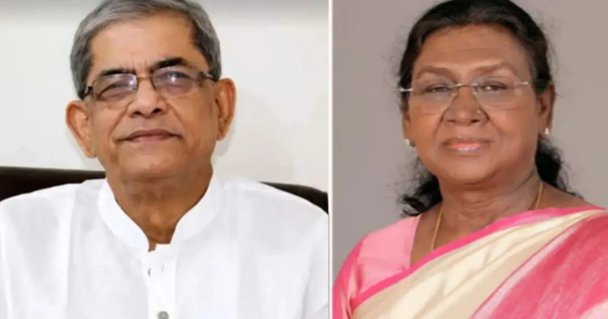 বাংলাদেশের নতুন রাষ্ট্রপতি মির্জা ফখরুলকে ভারতের রাষ্ট্রপতি দ্রৌপদী মুর্মুর শুভেচ্ছা