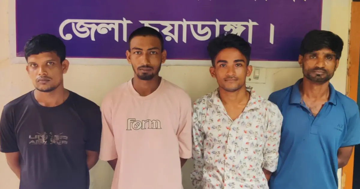 আলমডাঙ্গায় পুলিশের অভিযানে মাদকসহ গ্রেপ্তার ৪, দুইজনকে কারাদণ্ড