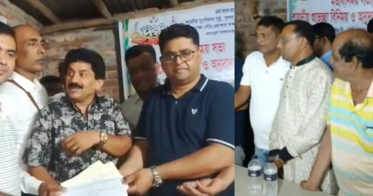 আলমডাঙ্গায় হাসিবুল হক লিপুর শারদীয় শুভেচ্ছা বিনিময় ও পূজা মণ্ডপে অনুদান প্রদান