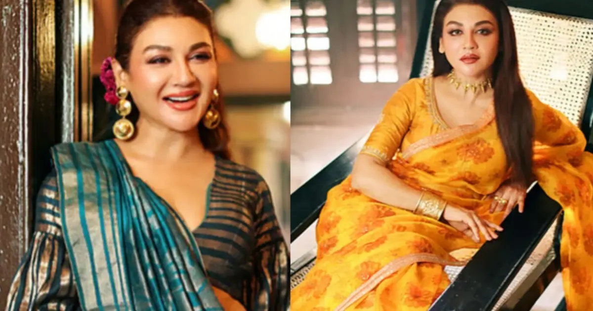 জয়া আহসানের লুকে অভিষেক নাইয়ারের শারদীয় ফ্যাশন সংগ্রহ ‘শারদ অর্পণ’