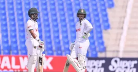আবুধাবি টেস্ট: তানজিদ-লিটনের ফিফটিতে প্রথম দিনে ৮ উইকেটে ৩১৭ রান বাংলাদেশের