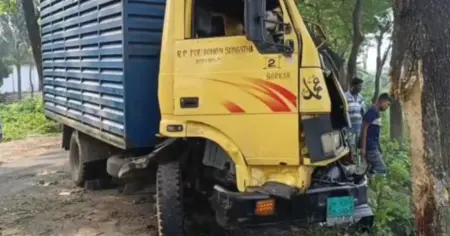 যশোরের শার্শায় নিয়ন্ত্রণ হারিয়ে গাছে পিকআপের সজোরে ধাক্কা, হেলপার নিহত