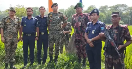 কুমিল্লার শশীদল সীমান্তে পতাকা বৈঠকের পর বিএসএফের আটক দুই পুলিশ সদস্যকে ফেরত দিল বিজিবি